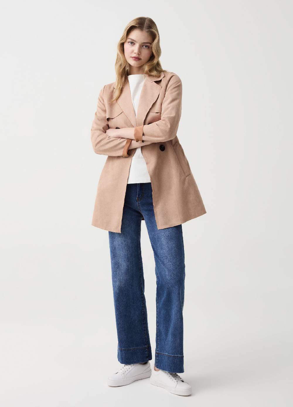 Ovs Jeans wide leg con scoloriture