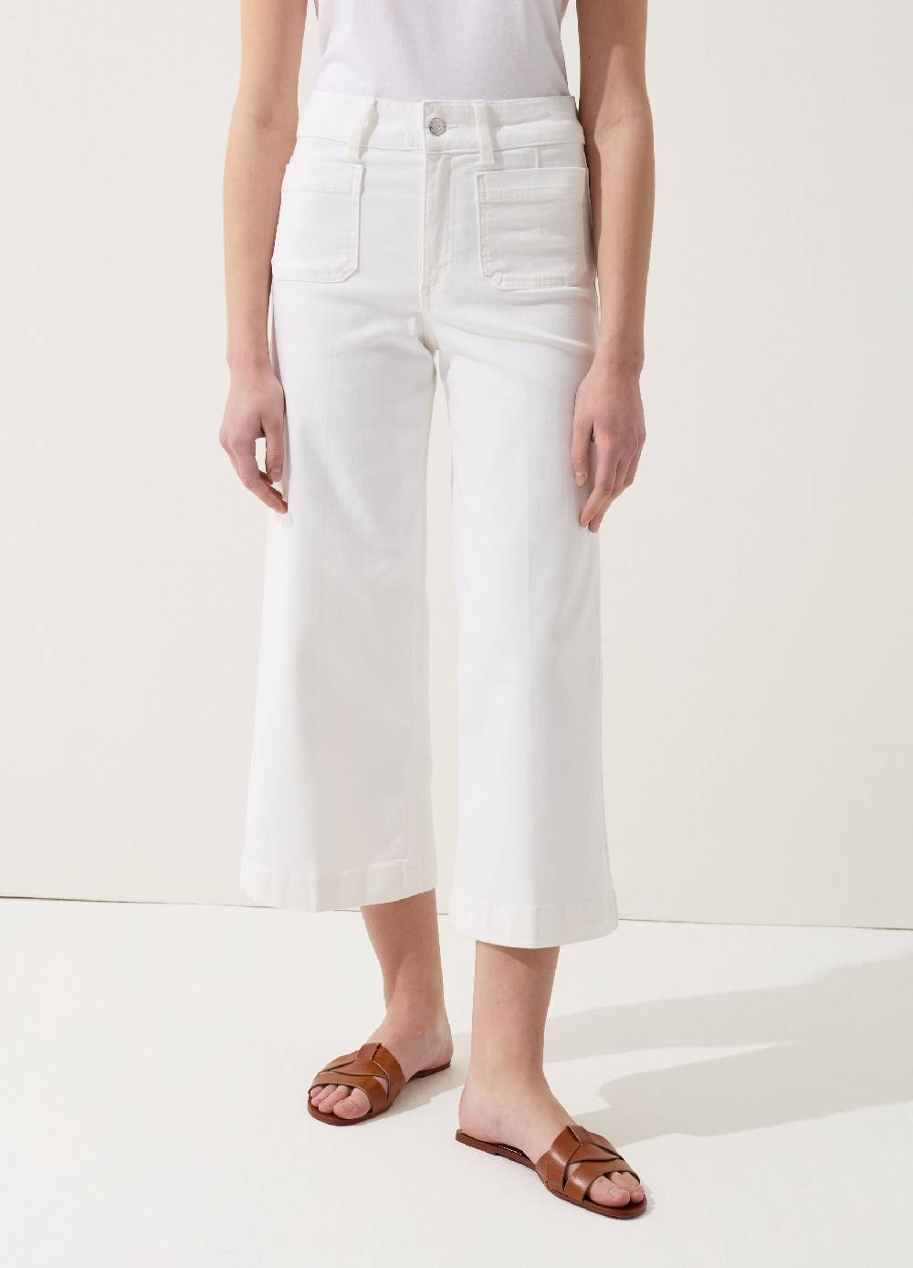 Ovs Jeans Wide Leg Cropped