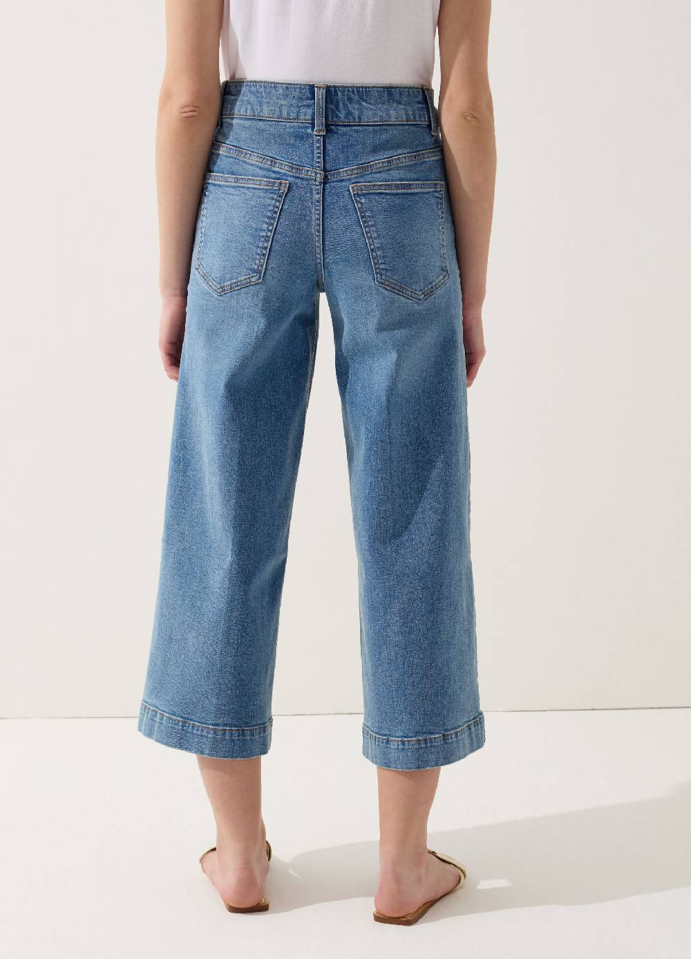 Ovs Jeans Wide Leg Cropped