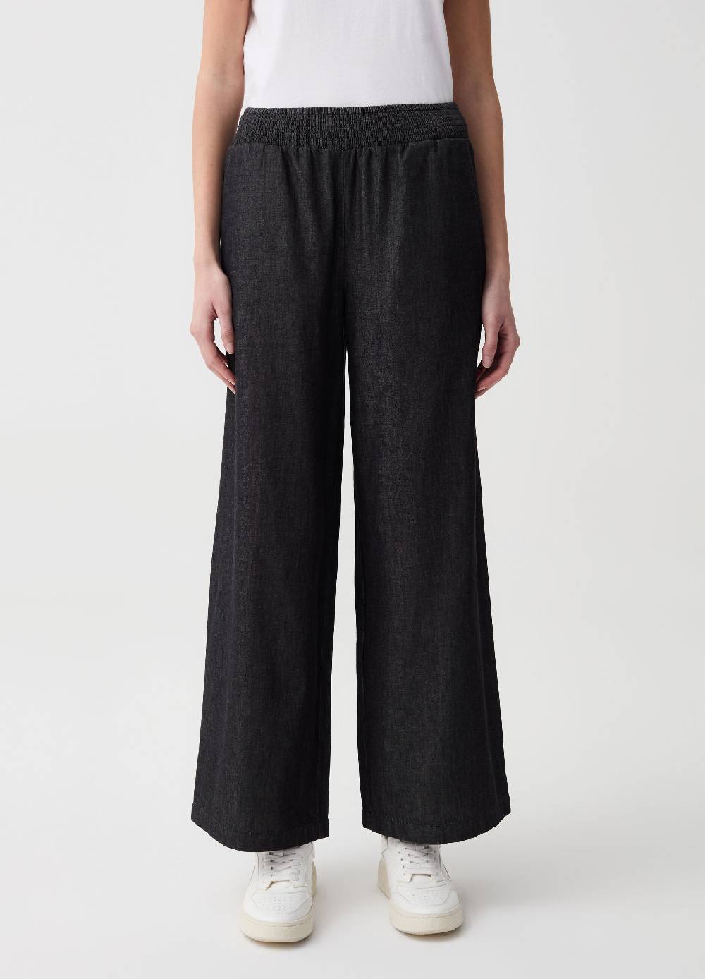 Ovs Jeans Wide Leg In Tessuto Fluido