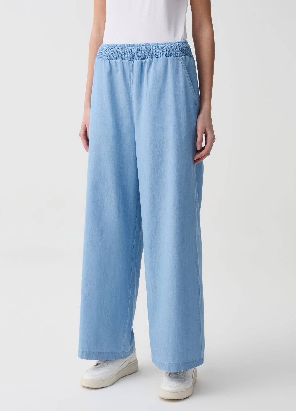 Ovs Jeans Wide Leg In Tessuto Fluido