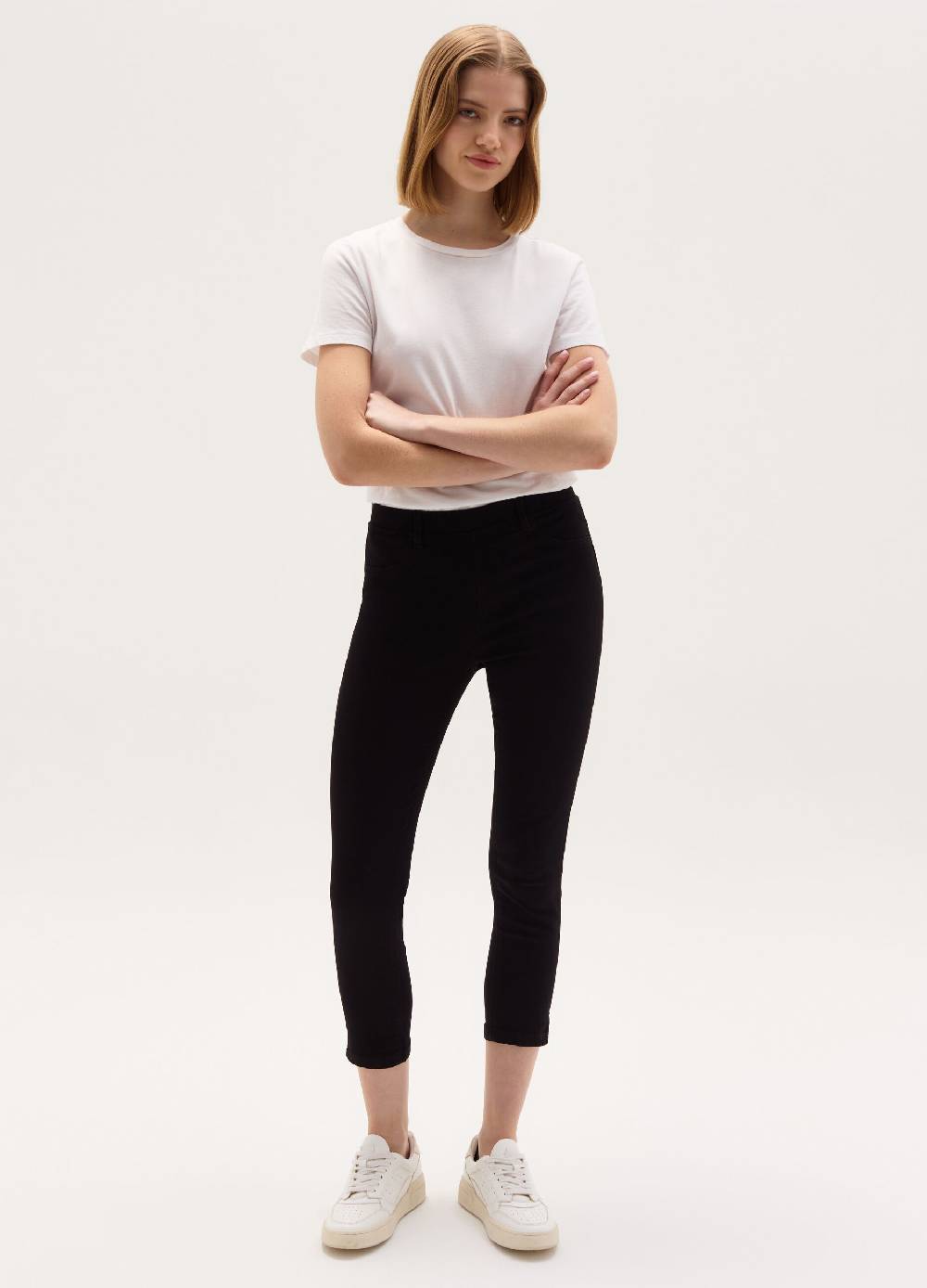 Ovs Jeggings crop skinny fit con spacchetti