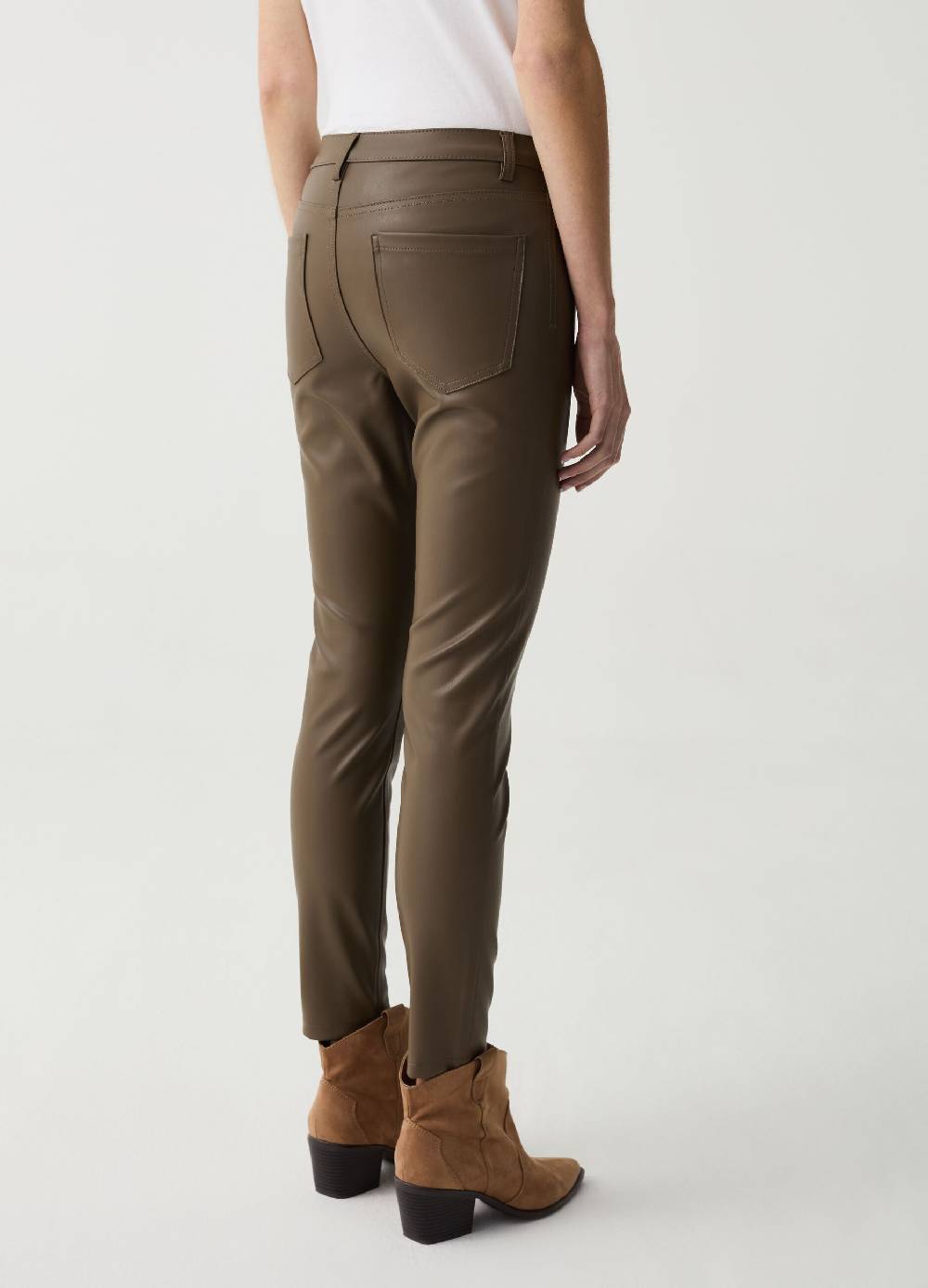 Ovs Jeggings Cropped Skinny Fit Effetto Lucido