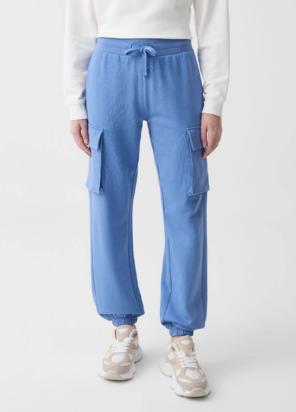 Ovs Jogger Cargo In Felpa Con Coulisse