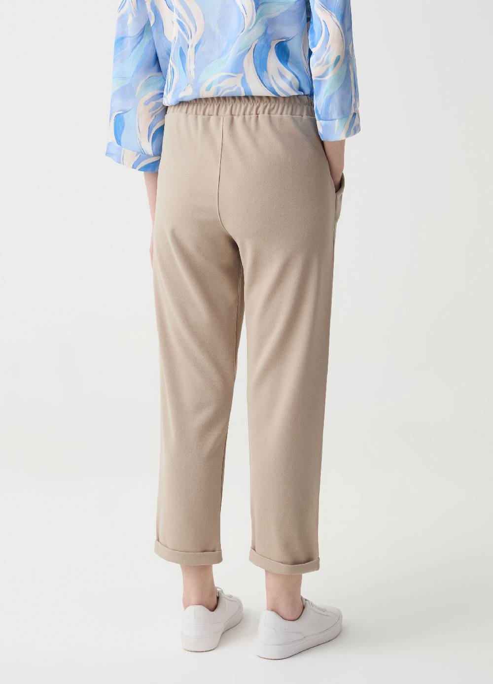 Ovs Joggers Crop Con Pinces E Risvolti