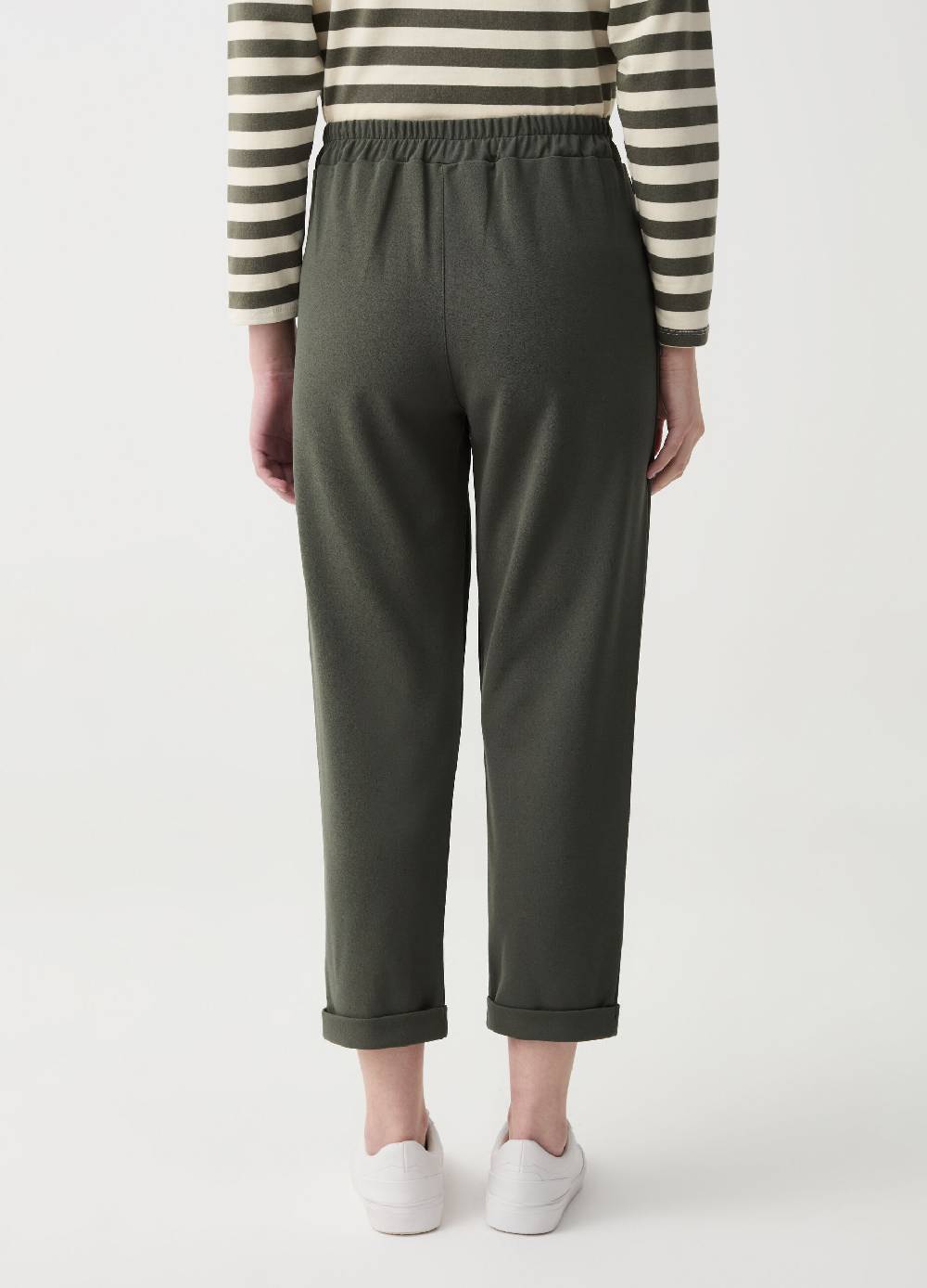 Ovs Joggers Crop Con Pinces E Risvolti