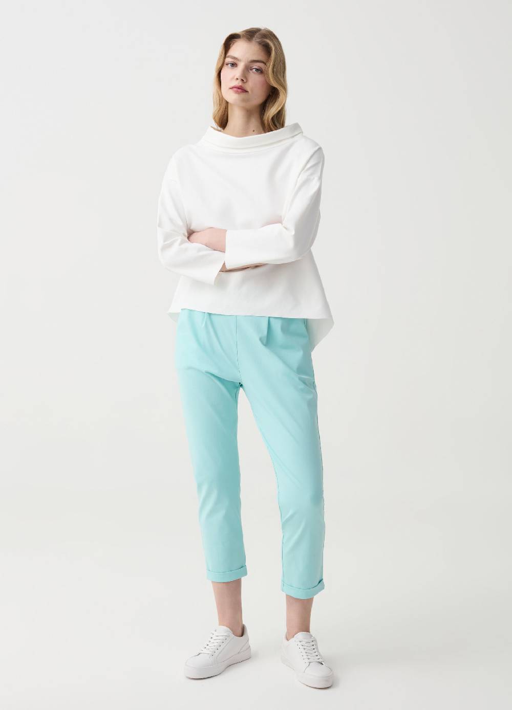 Ovs Joggers crop con risvolti