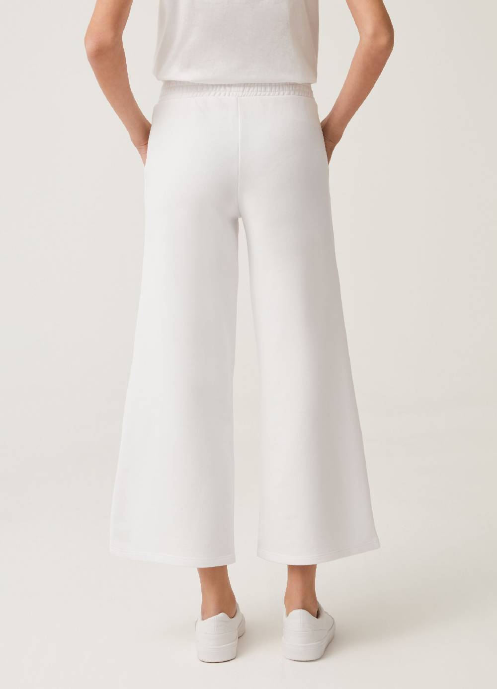 Ovs Joggers Fitness Wide Leg In Felpa