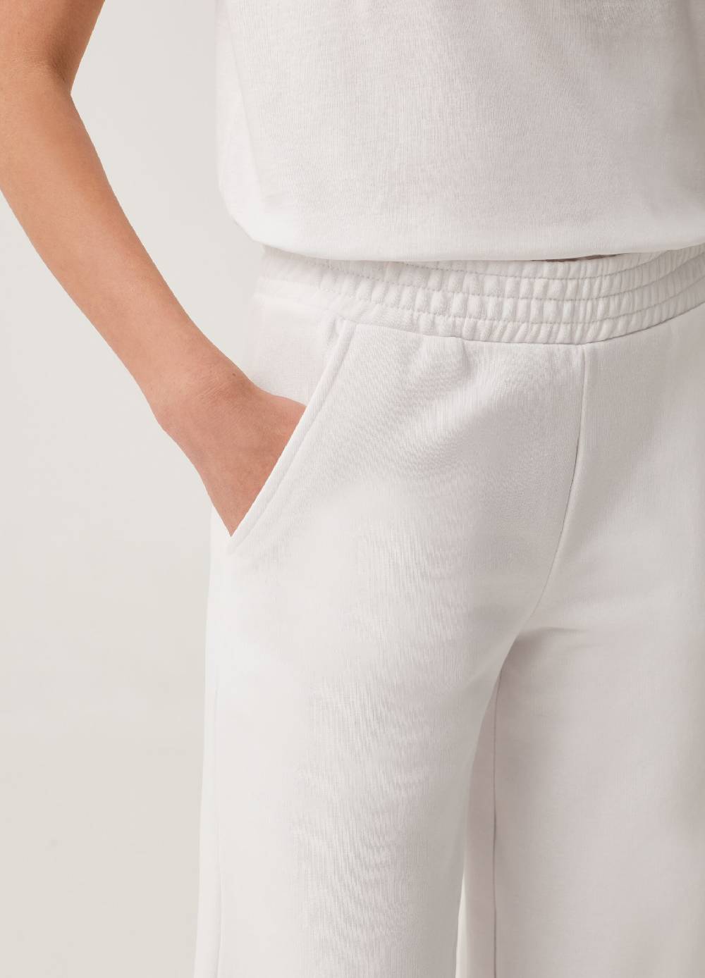 Ovs Joggers Fitness Wide Leg In Felpa