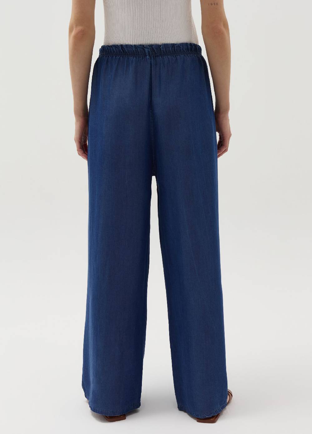 Ovs Joggers Fluido Wide Leg Effetto Denim