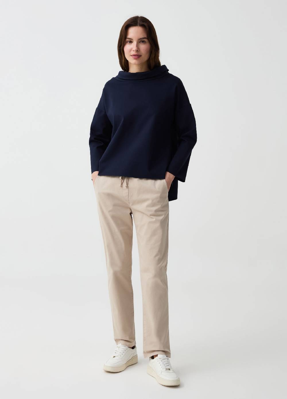 Ovs Joggers in cotone stretch con coulisse