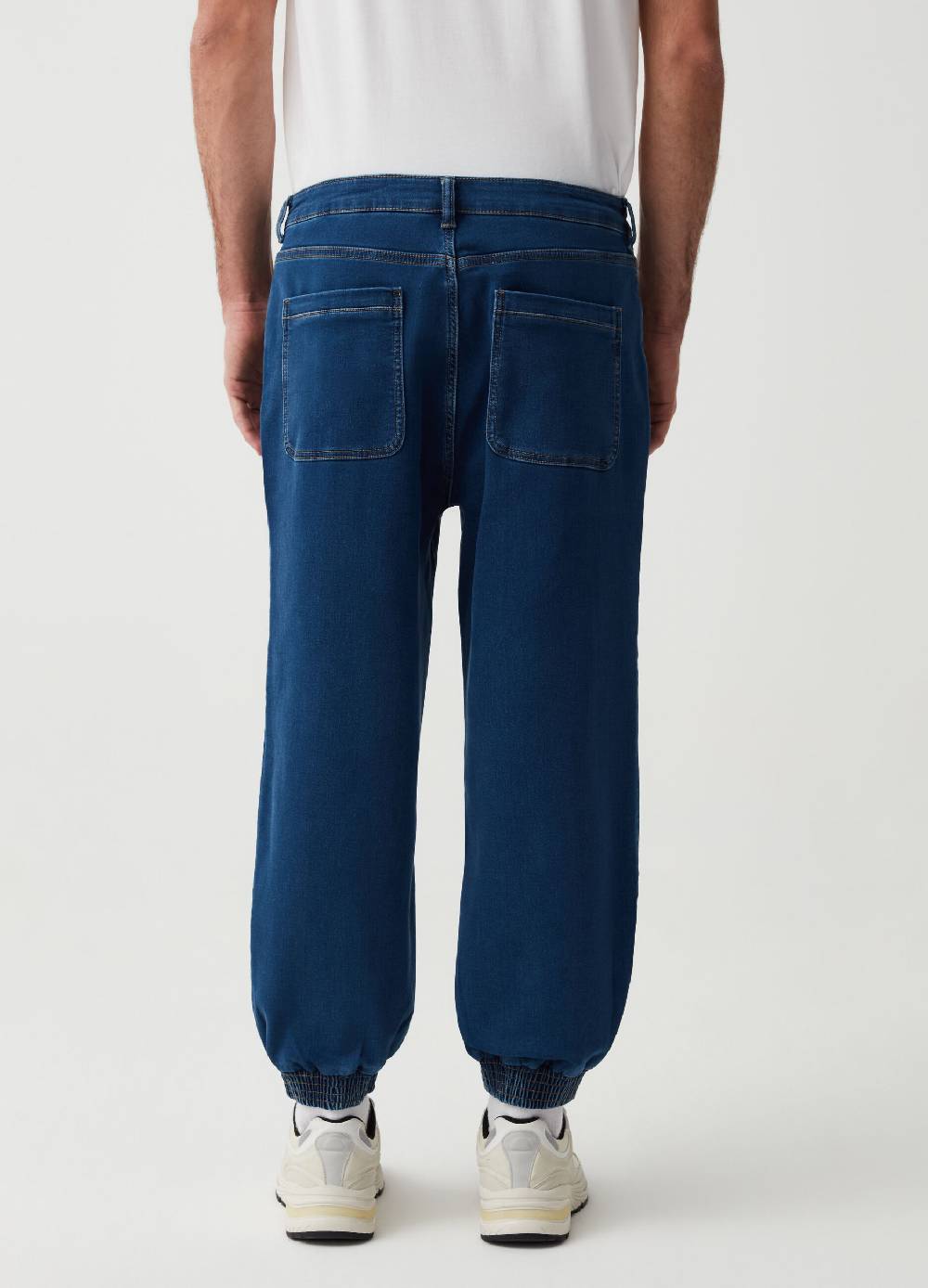 Ovs Joggers In Denim Cinque Tasche Regular Fit