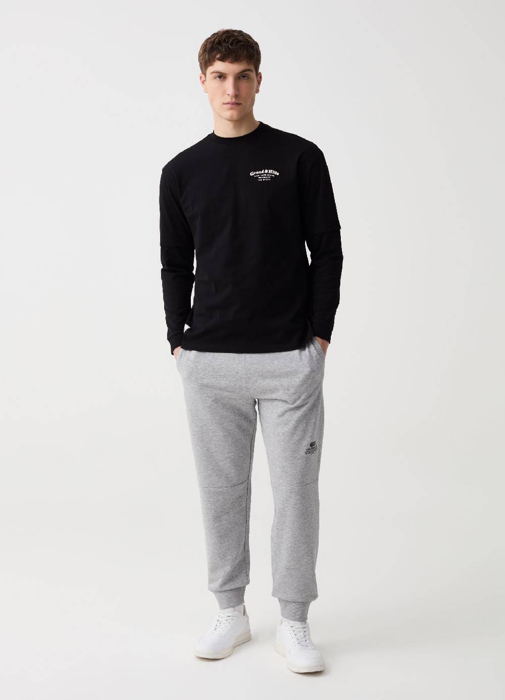 Ovs Joggers in felpa con coulisse e stampa