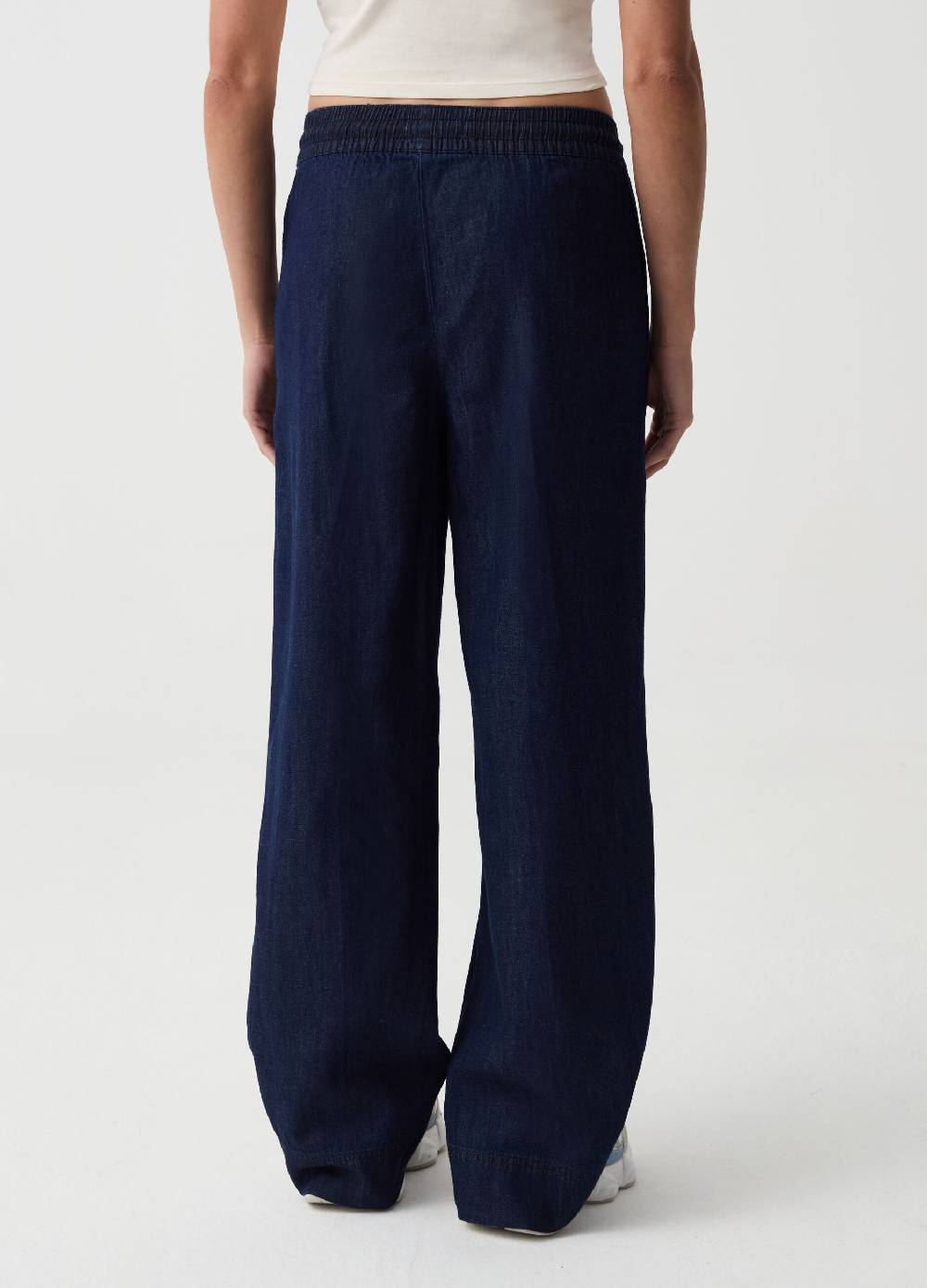 Ovs Joggers Relaxed Fit In Denim Con Coulisse