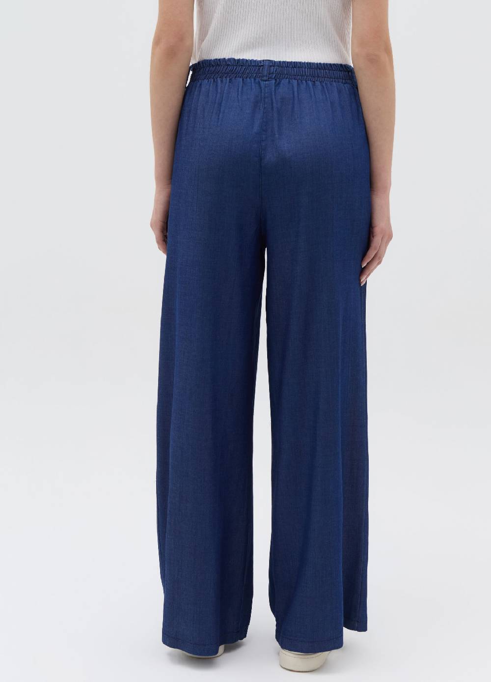 Ovs Joggers Wide Leg In Denim Con Pinces