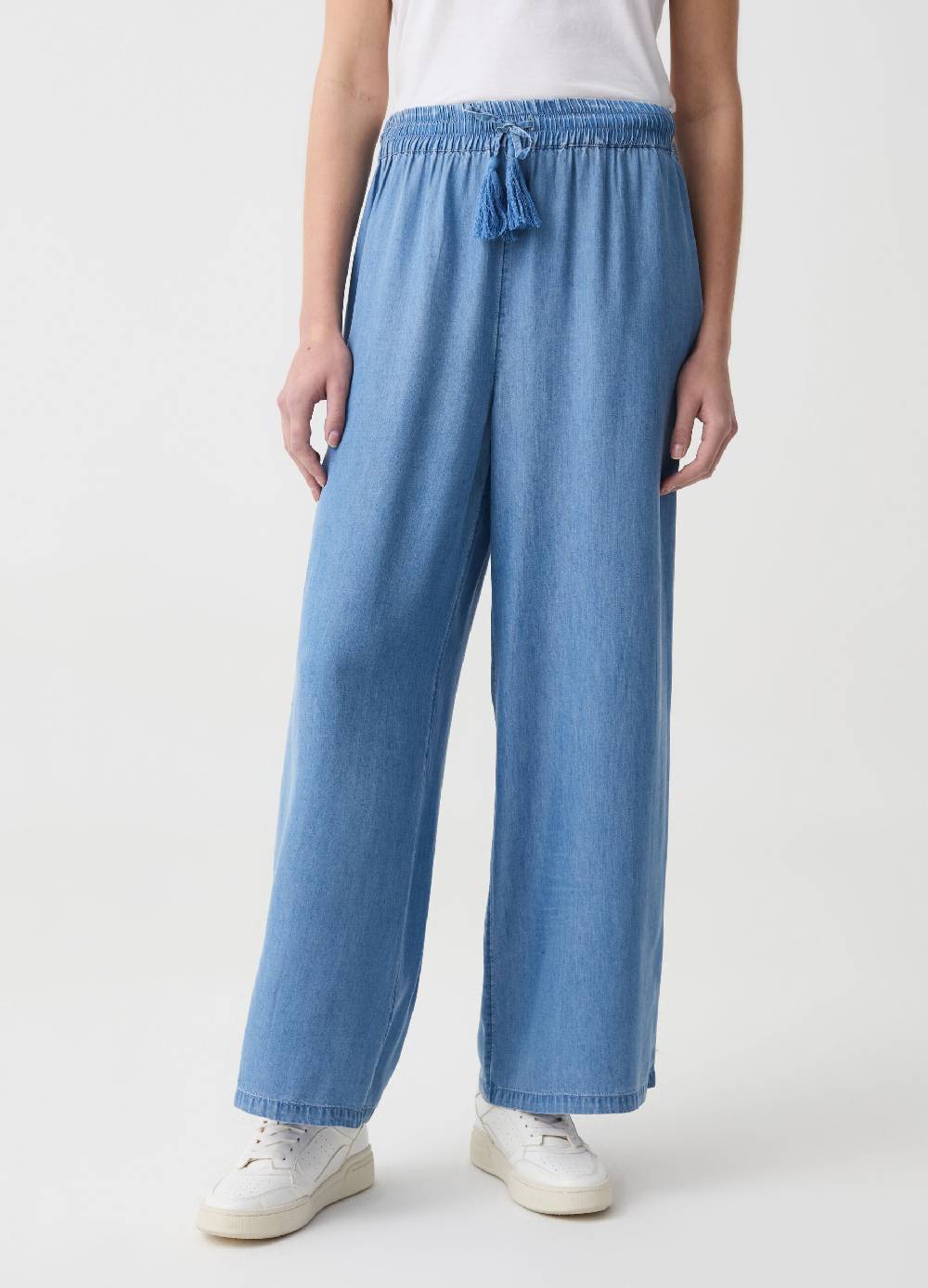 Ovs Joggers Wide Leg In Denim Fluido
