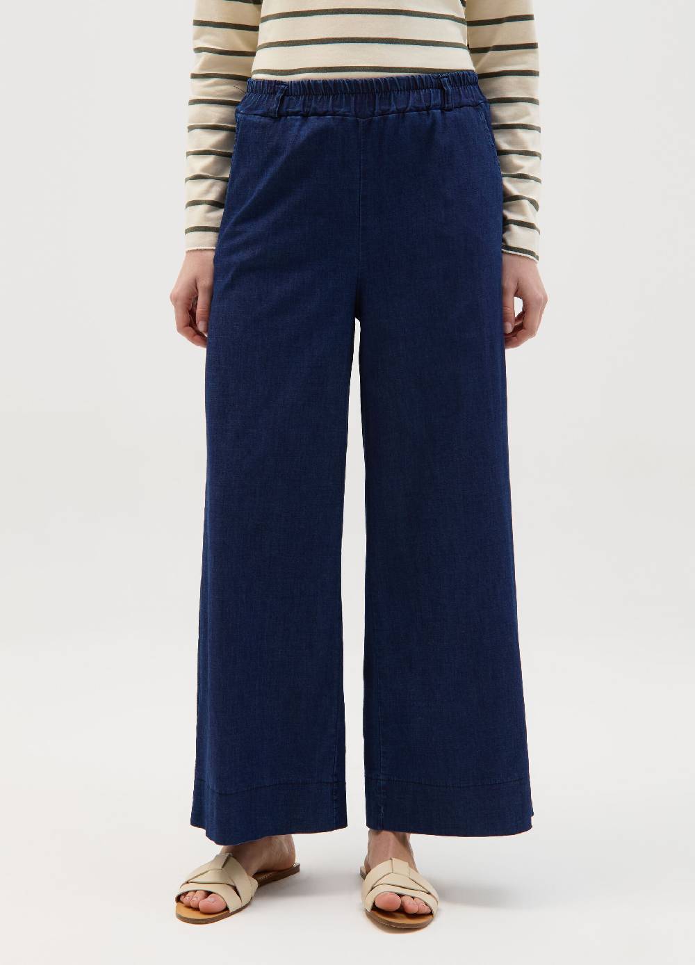 Ovs Joggers Wide Leg In Denim Stretch
