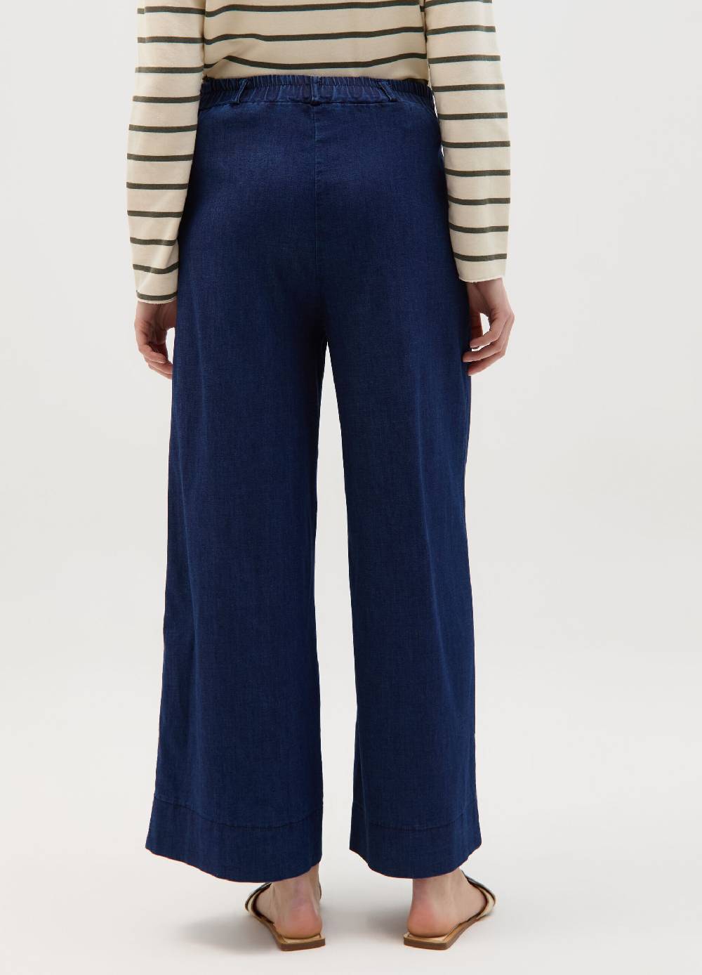 Ovs Joggers Wide Leg In Denim Stretch