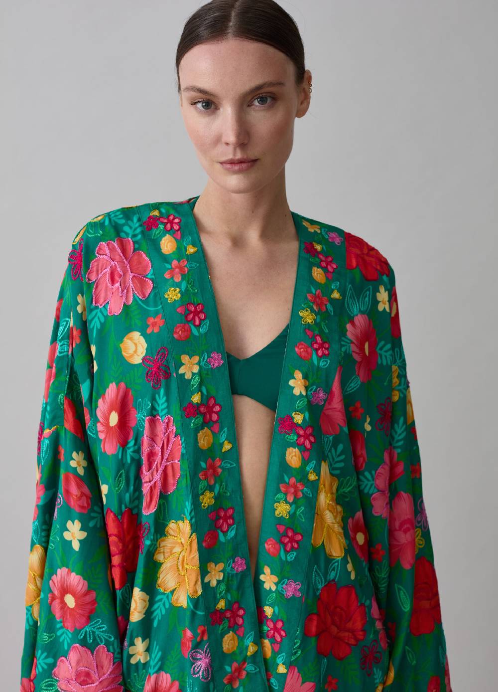 Ovs Kimono Aperto Copri Costume Floreale