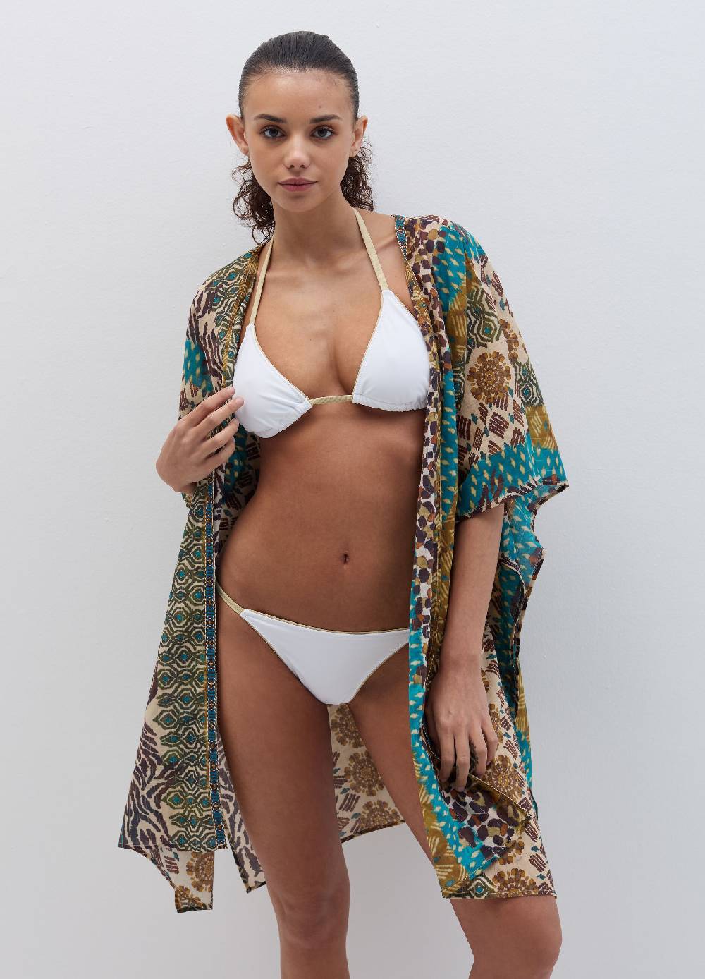 Ovs Kimono aperto copri costume stampa esotica