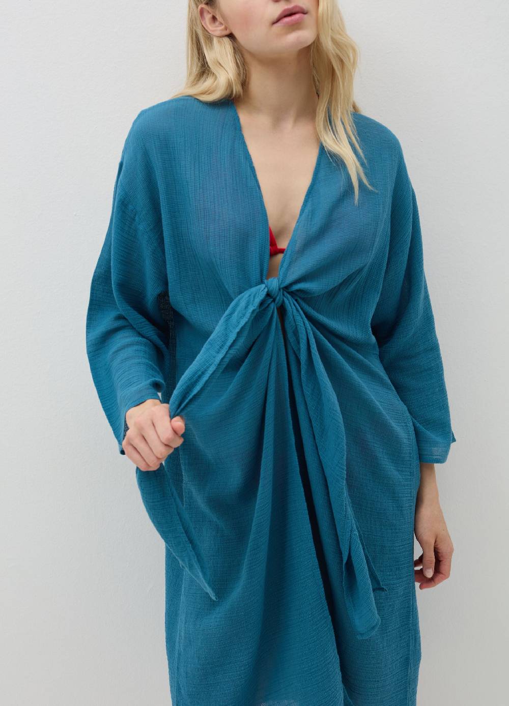 Ovs Kimono copri costume scollo a V con nodo