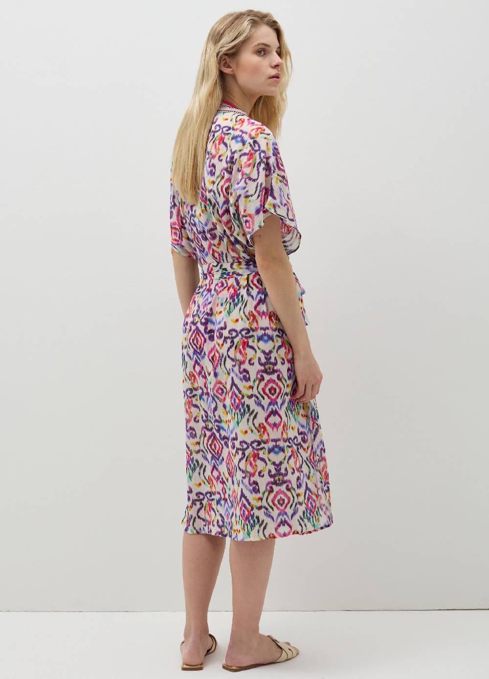 Ovs Kimono Lungo Copri Costume Stampa Ikat