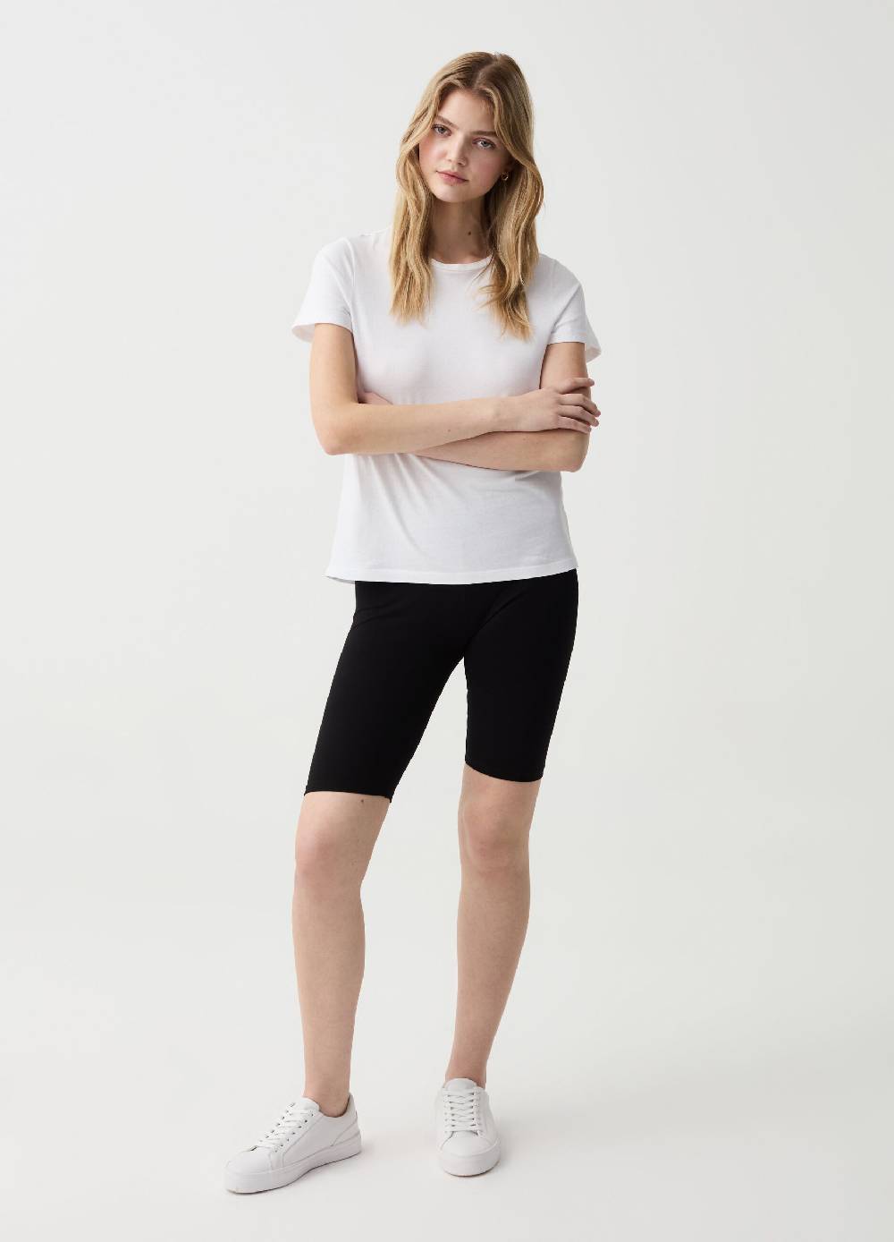 Ovs Leggings ciclista Essential in cotone stretch