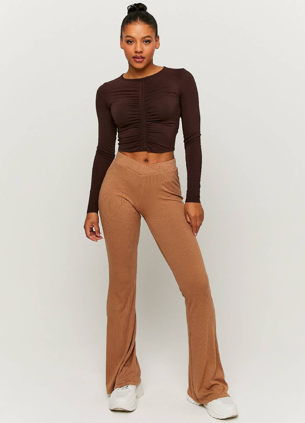 Ovs Leggings flare fit a coste piatte