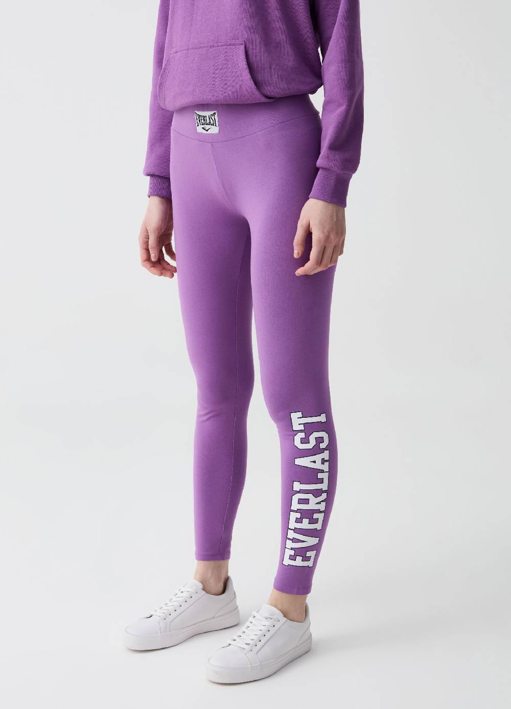 Ovs Leggings In Cotone Stretch Con Patch E Stampa