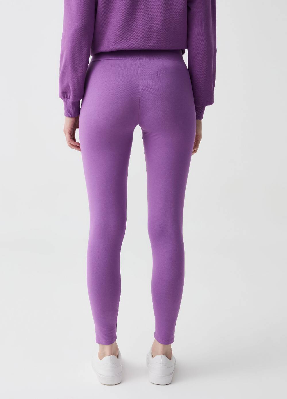 Ovs Leggings In Cotone Stretch Con Patch E Stampa