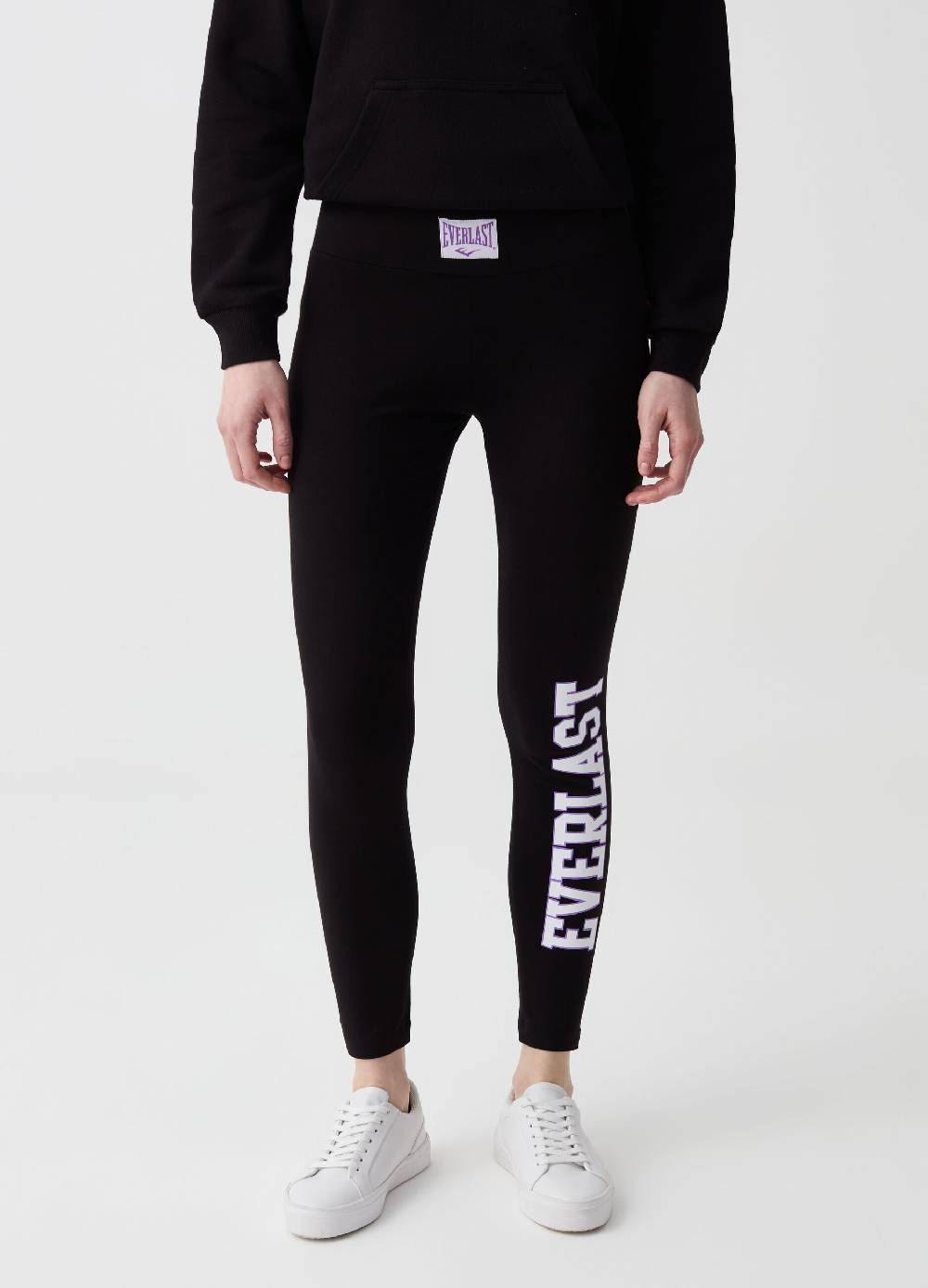 Ovs Leggings In Cotone Stretch Con Patch E Stampa