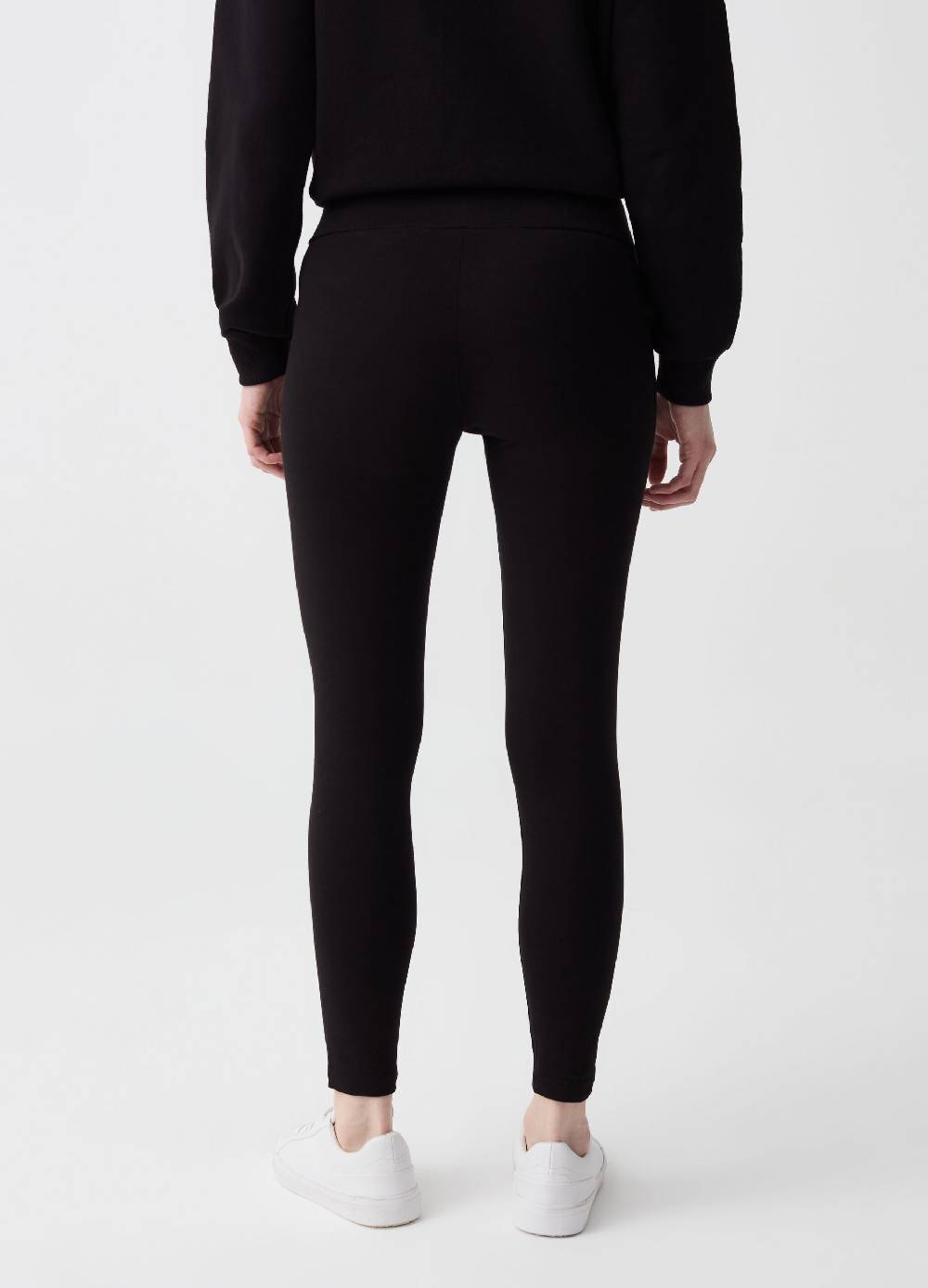 Ovs Leggings In Cotone Stretch Con Patch E Stampa