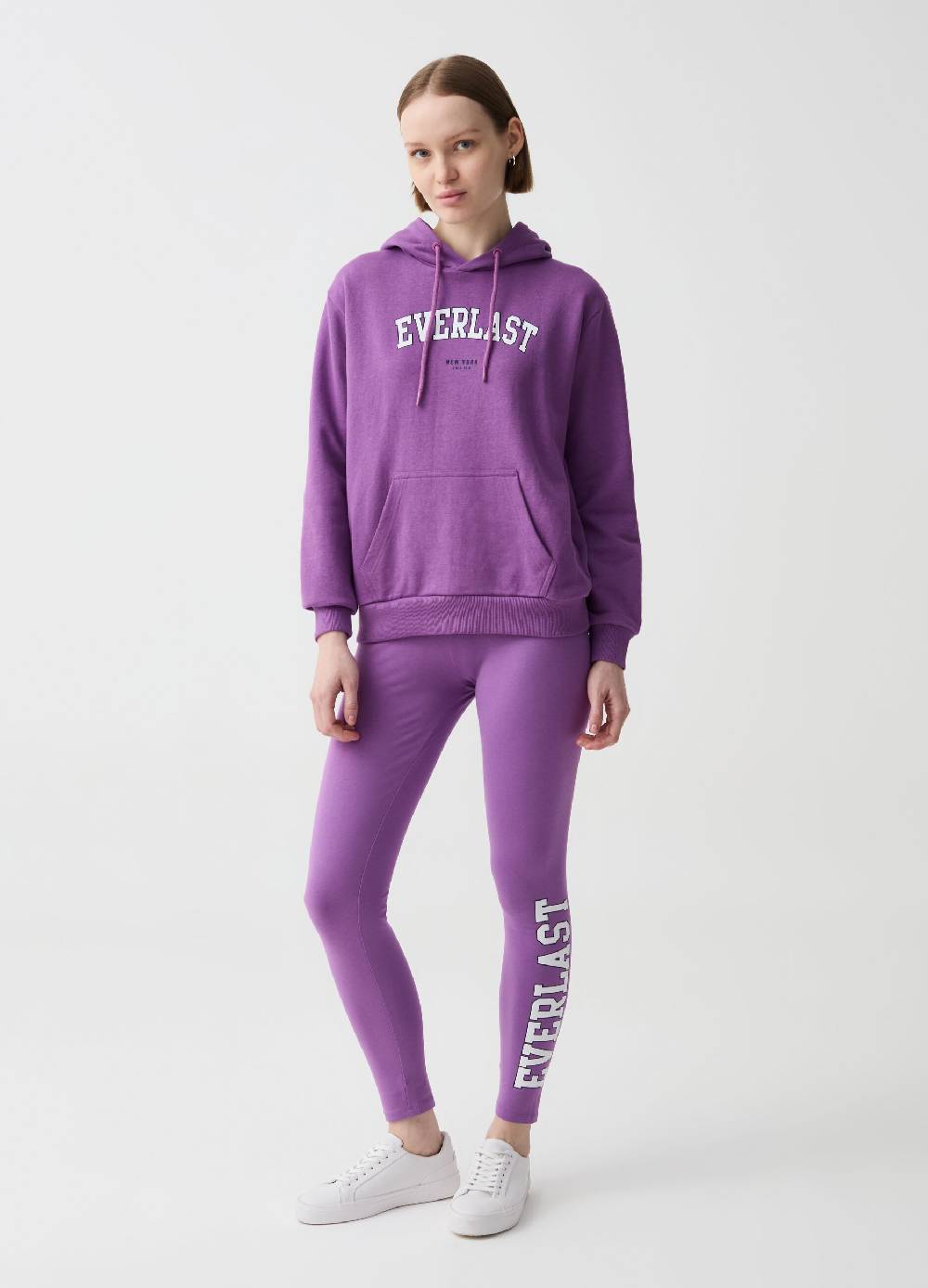 Ovs Leggings in cotone stretch con patch e stampa