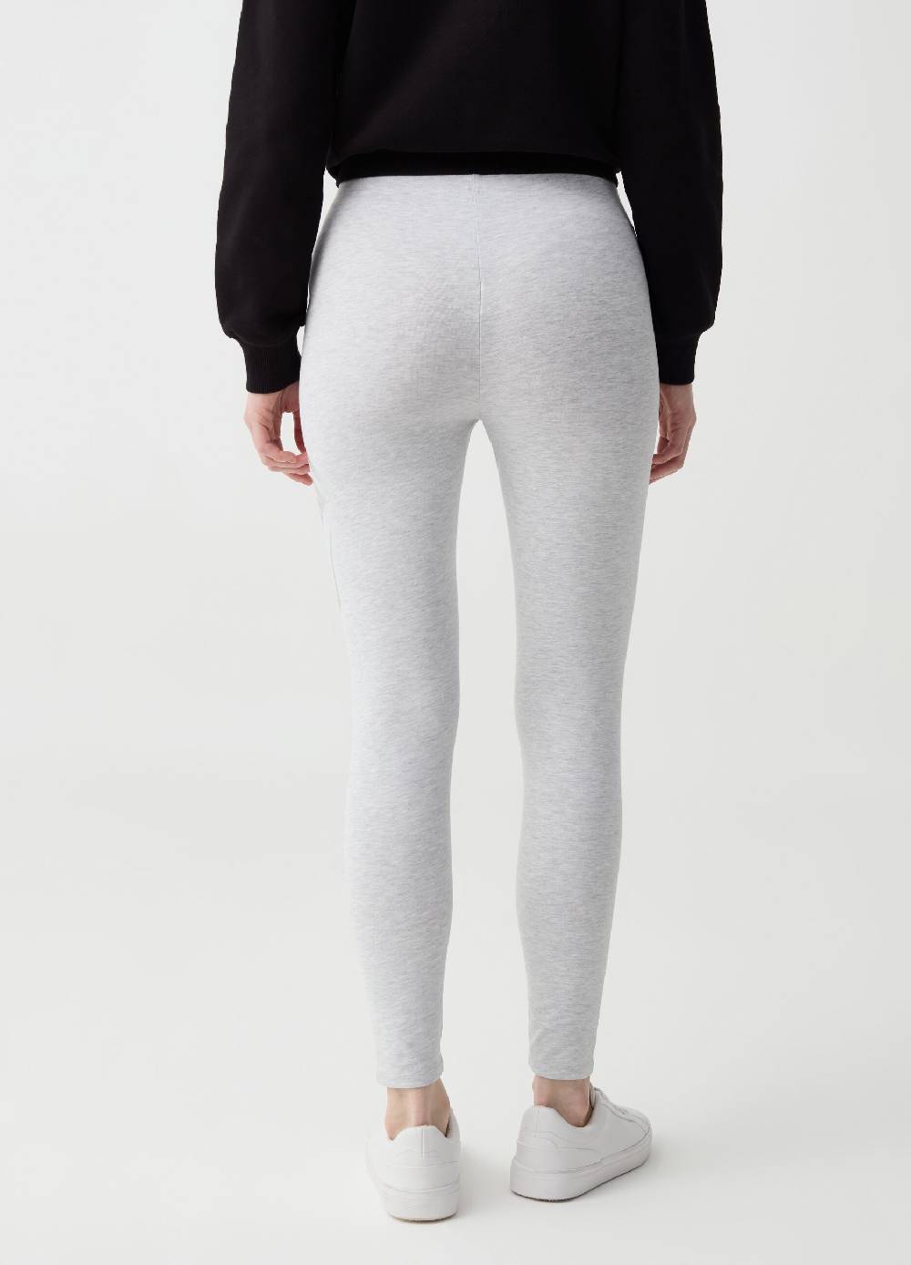 Ovs Leggings In Cotone Stretch Con Stampa Logo