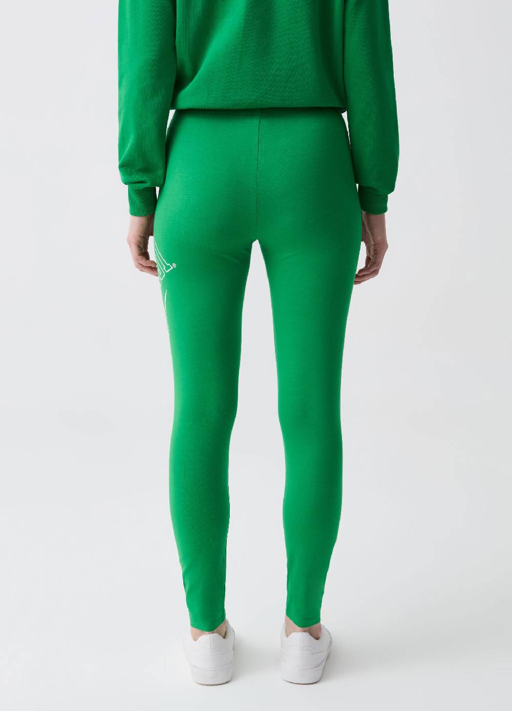 Ovs Leggings In Cotone Stretch Con Stampa Logo