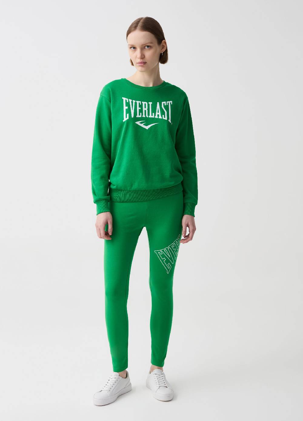 Ovs Leggings in cotone stretch con stampa logo