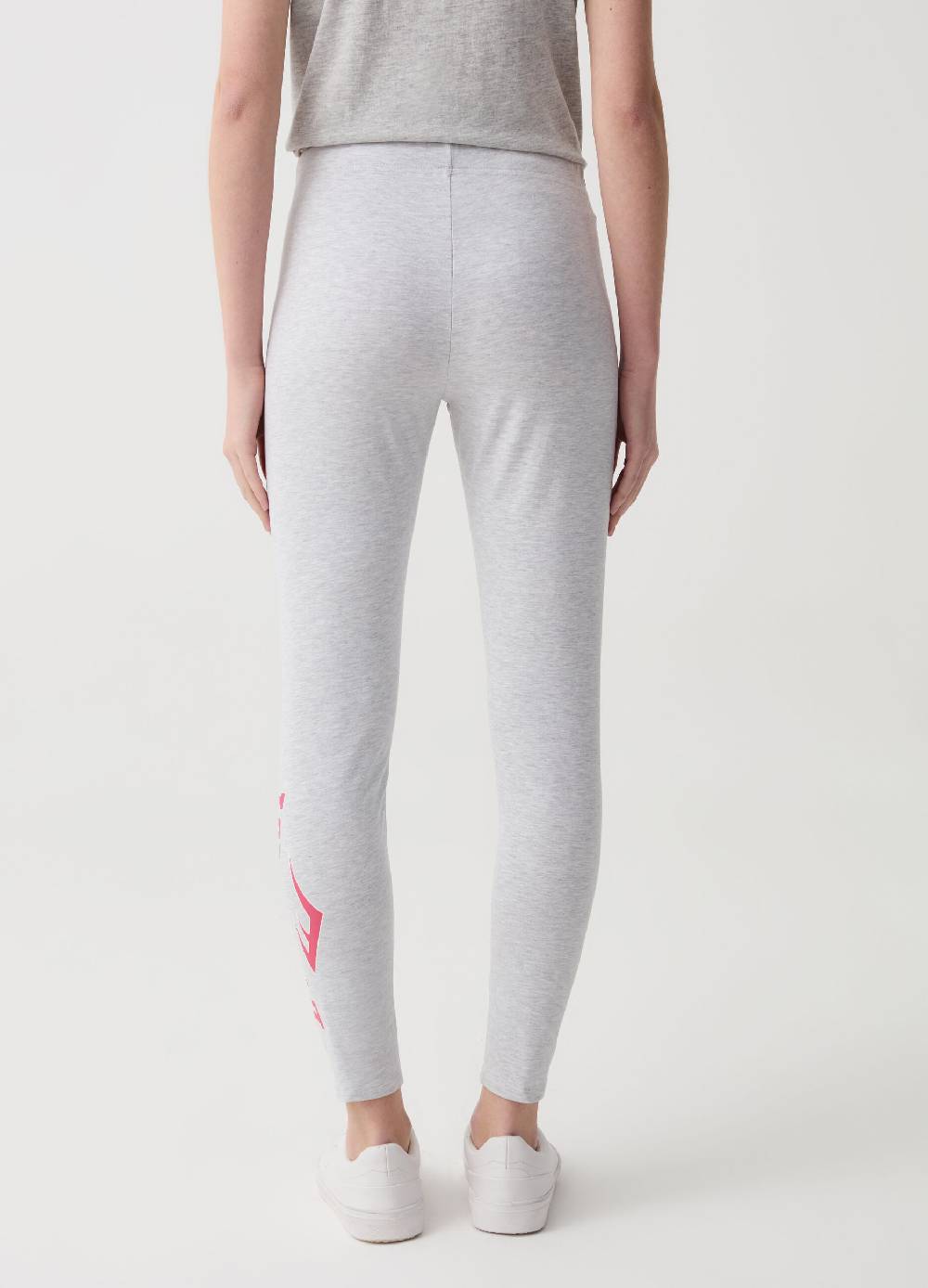 Ovs Leggings In Cotone Stretch Con Stampa Logo
