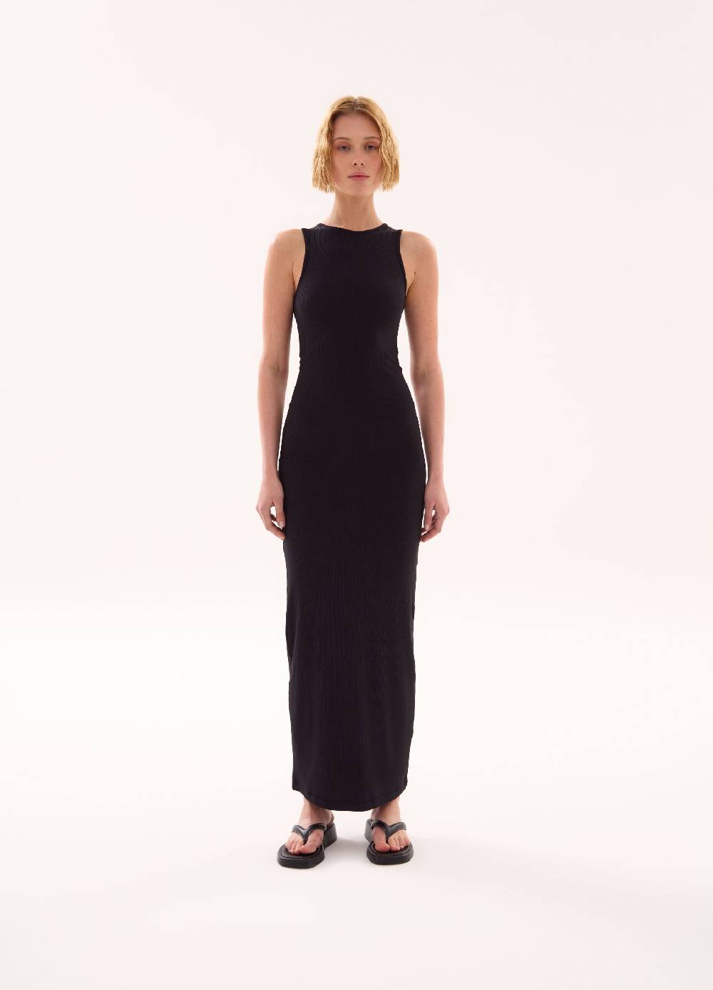 Ovs Long Shape Dress Black