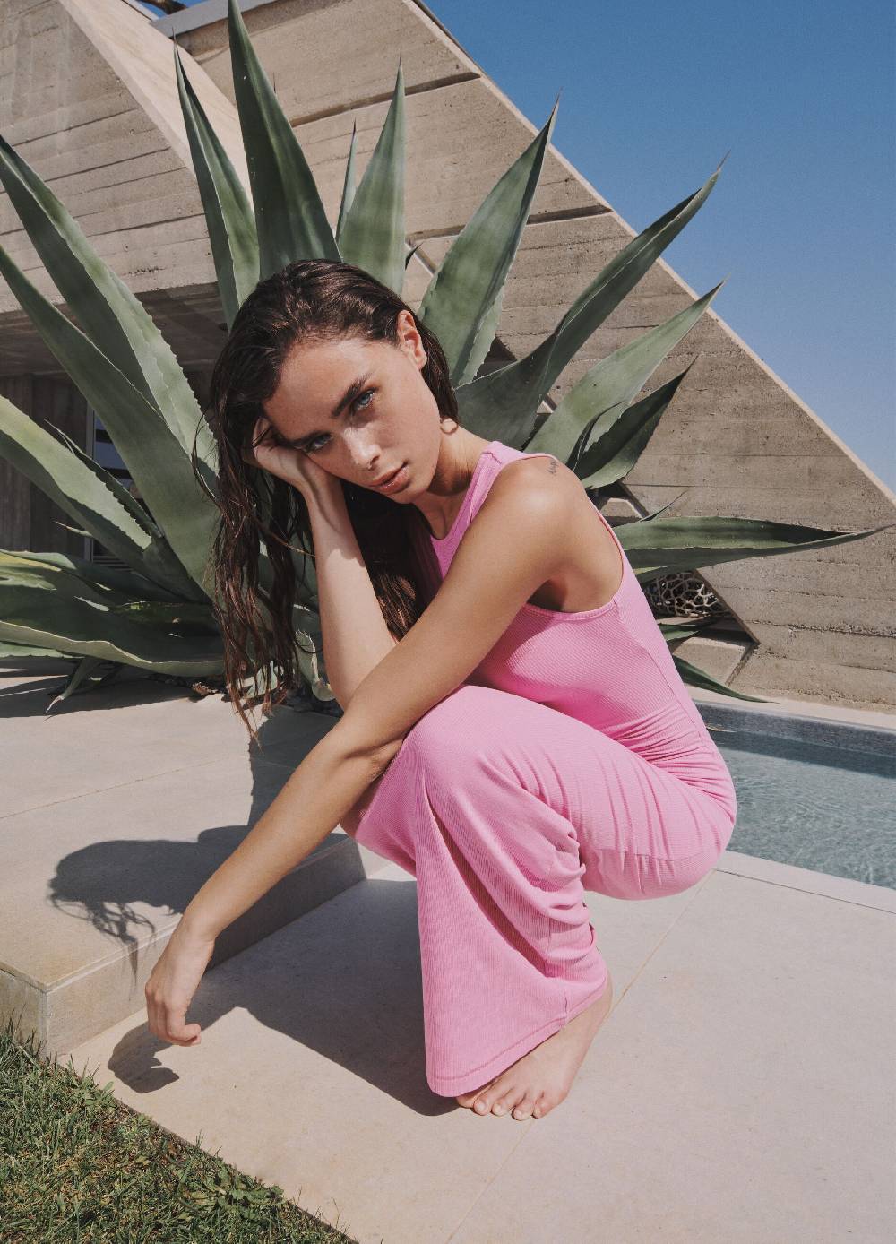 Ovs Long Shape Dress Pink