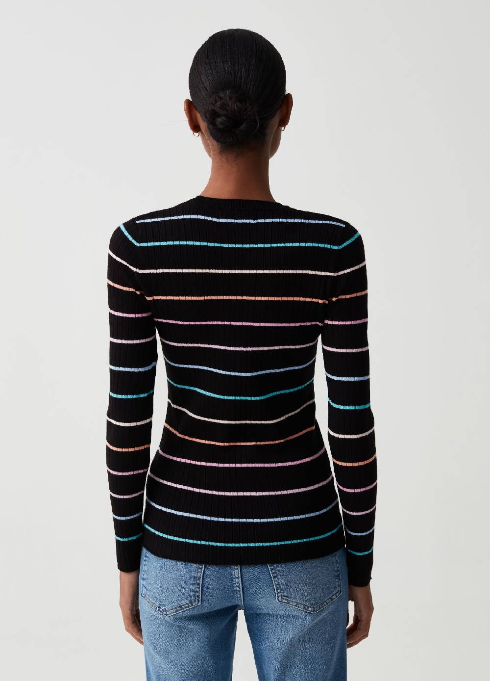 Ovs Maglia A Coste Piatte Fantasia A Righe