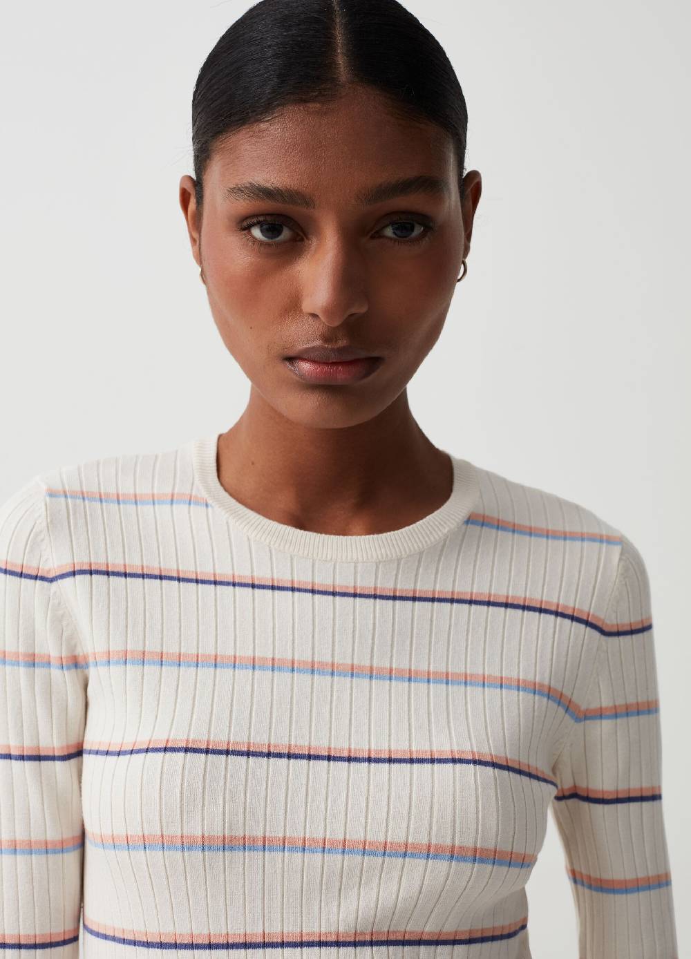 Ovs Maglia A Coste Piatte Fantasia A Righe