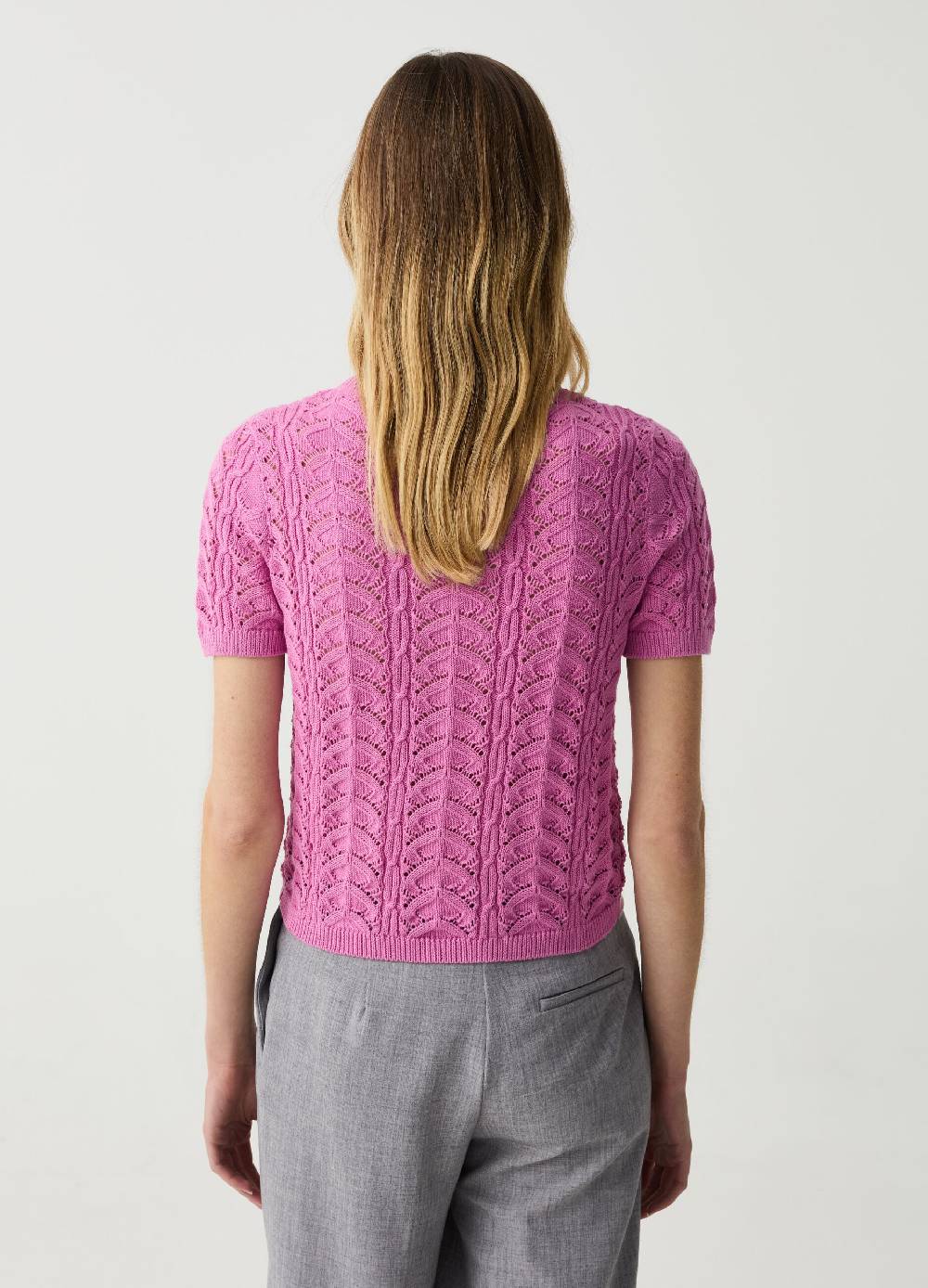 Ovs Maglia Crochet A Maniche Corte