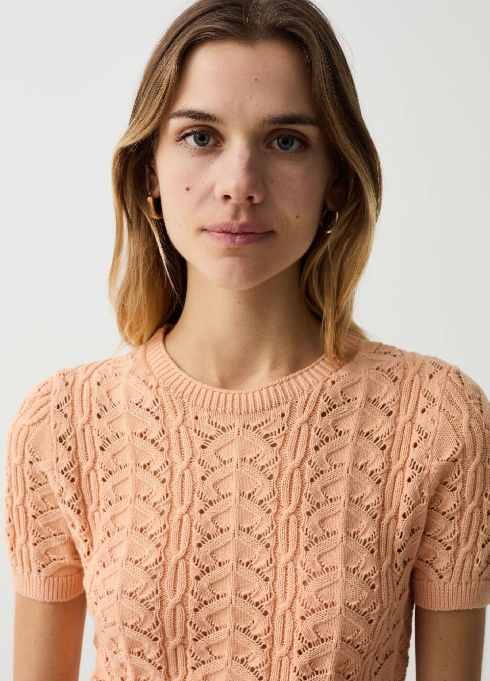 Ovs Maglia Crochet A Maniche Corte