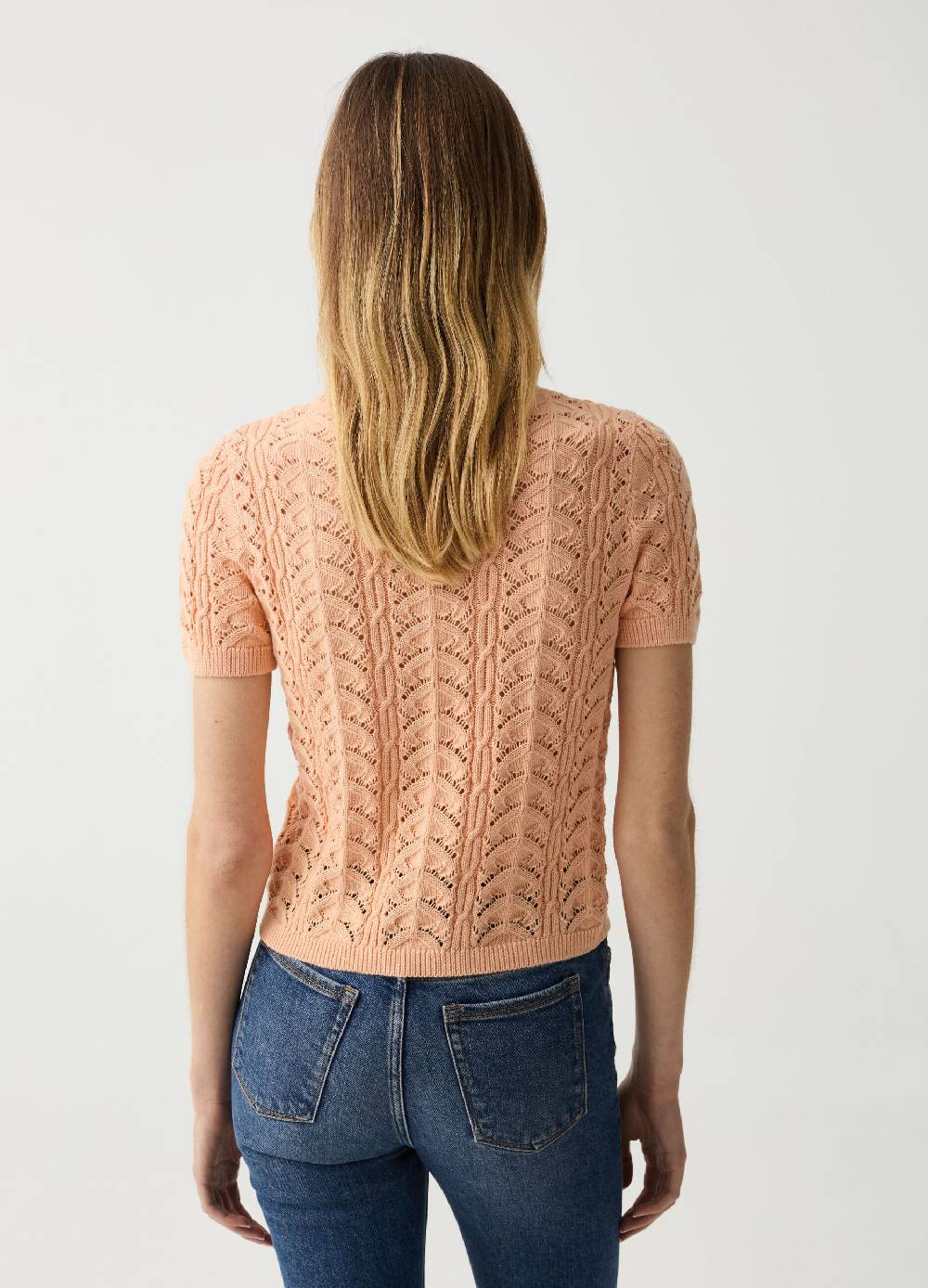 Ovs Maglia Crochet A Maniche Corte