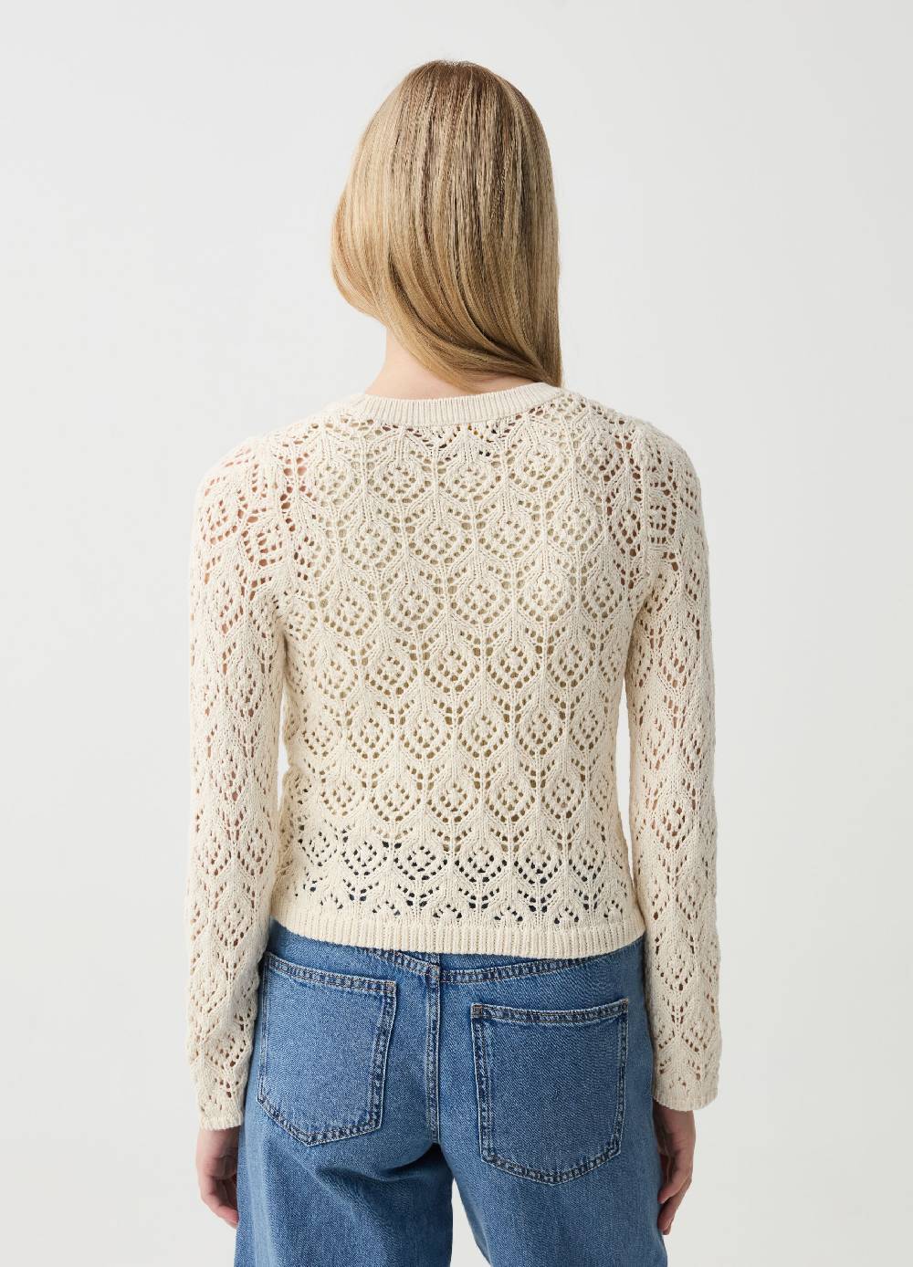 Ovs Maglia Crochet Con Maniche Lunghe