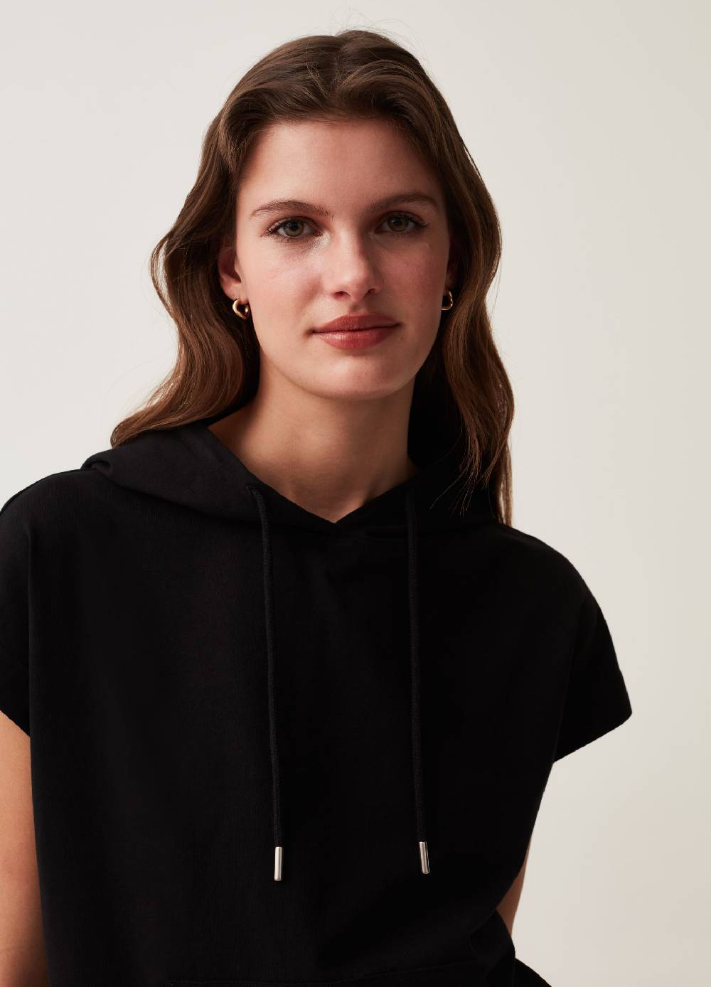 Ovs Maglia Fitness Boxy Fit Con Cappuccio