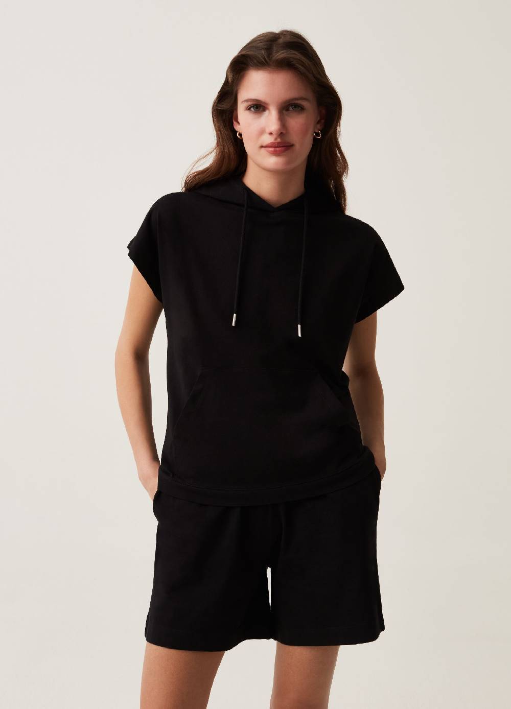 Ovs Maglia Fitness boxy fit con cappuccio