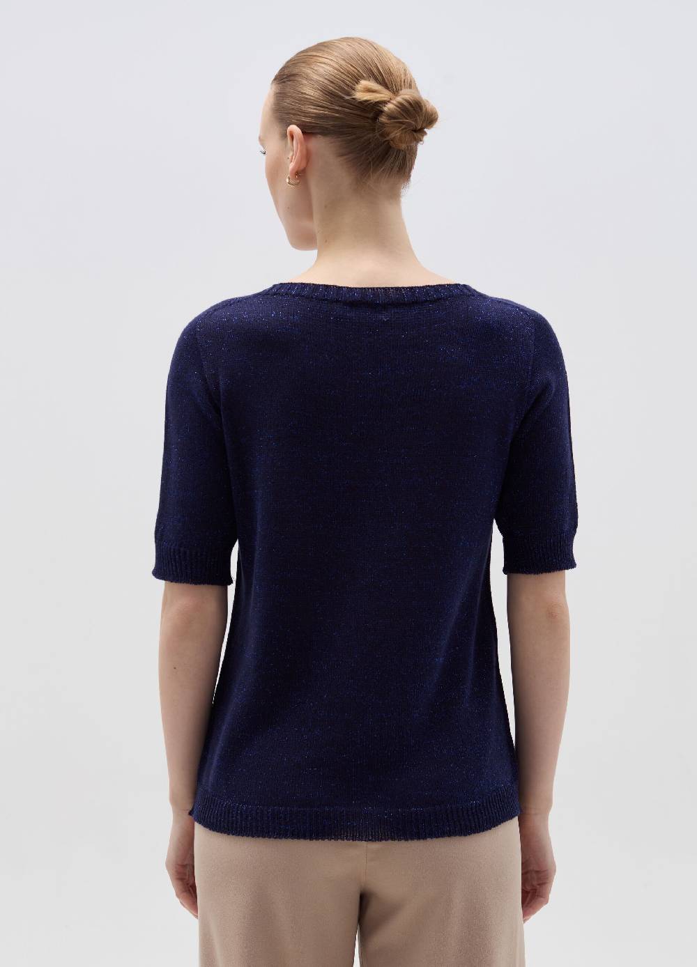 Ovs Maglia In Lurex Con Maniche Corte