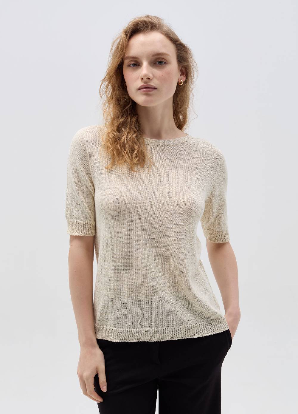 Ovs Maglia in lurex con maniche corte