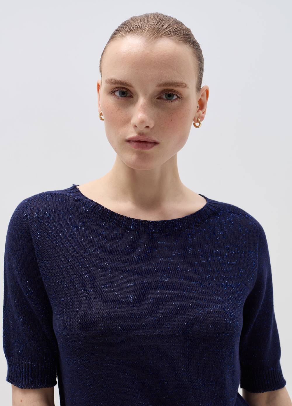 Ovs Maglia in lurex con maniche corte